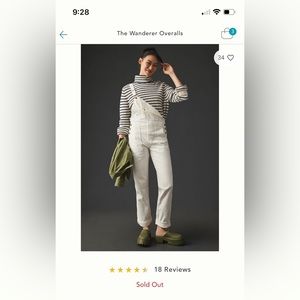 Pilcro The Wanderer Overalls sz 27T